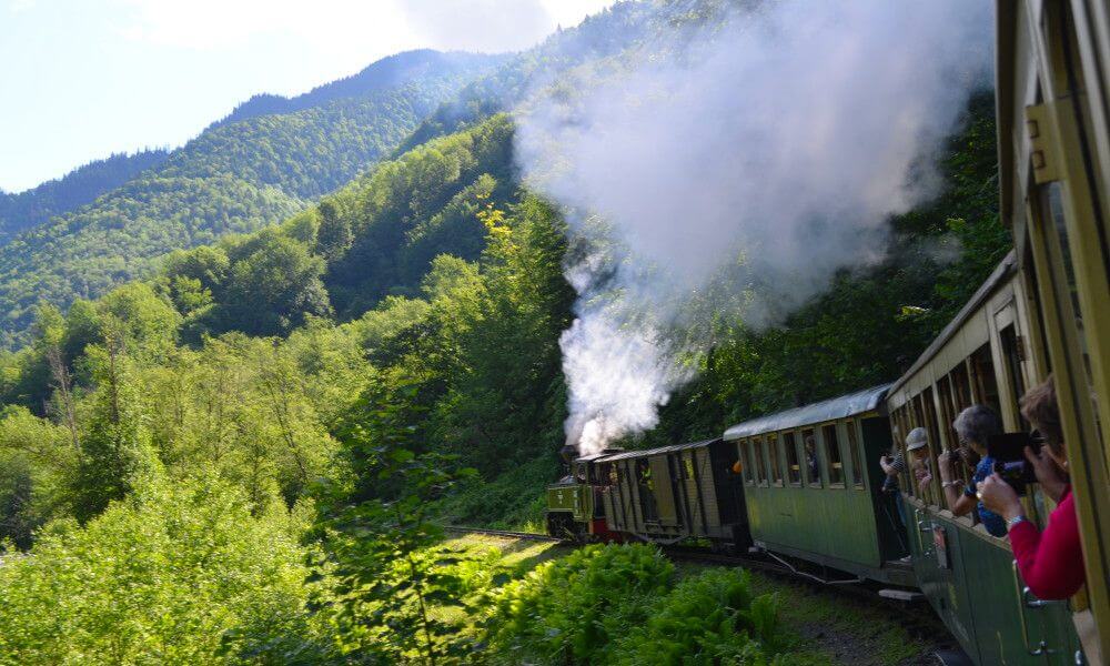 El tren de vapor Mocanita Maramures Rumania