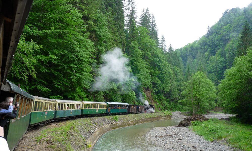 excursion con el tren de vapor Rumania