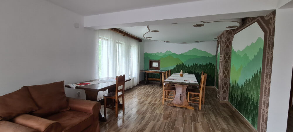 casa rural en invierno en rumania