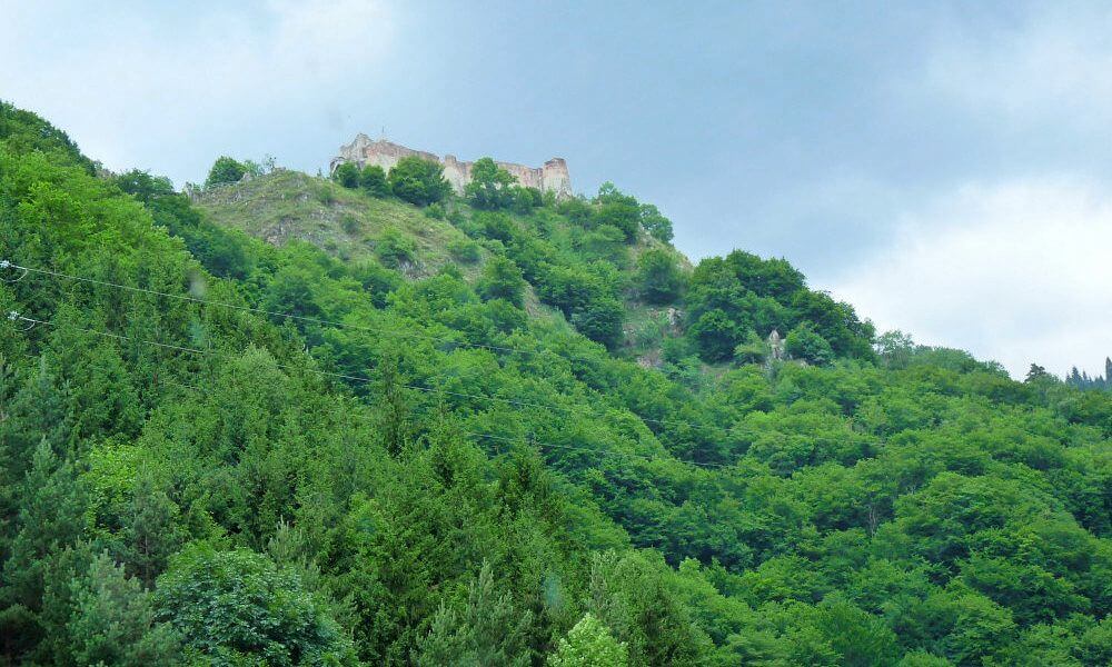 el castillo de Poenari en Rumania