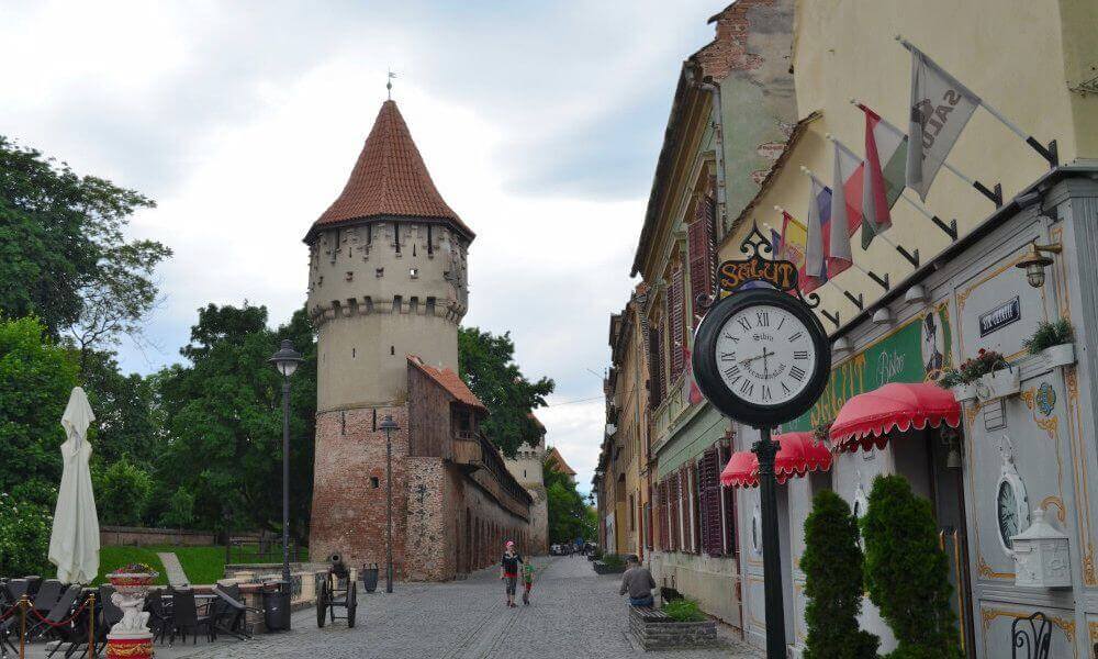 la calle de la muralla de Sibiu