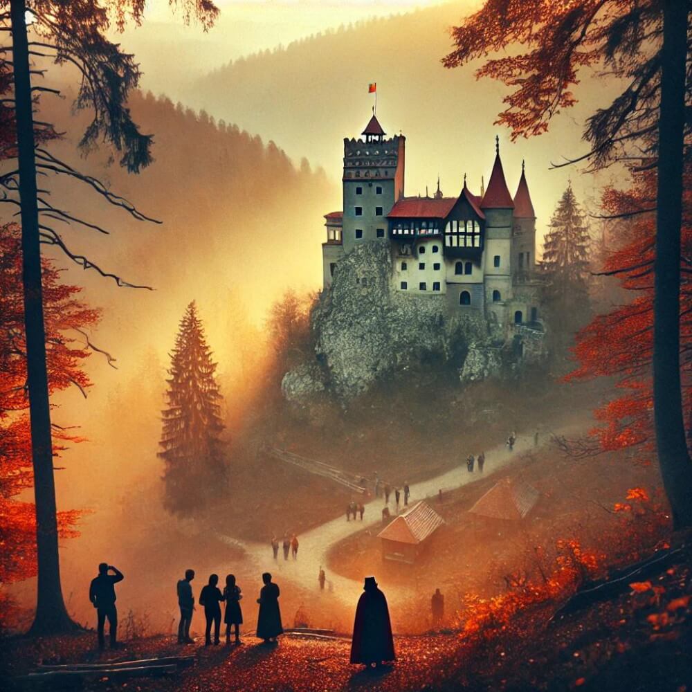 Ruta de Drácula en Rumanía Castillo de Bran al atardecer